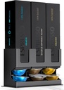 GALVANOX Pod Dispenser Designed for Nespresso Vertuo Capsules (3 Box Sleeve Holder) Freestanding Countertop Organizer Stand, Non-Slip Steel Base, Dispenses 3 Coffee Flavors (30 Vertuoline Pods)