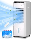 Uthfy 3 IN 1 Swamp Cooler Air Conditioner, 32" Portable AC with 4.2 Gal Water Tank, 4 Ice Packs, Remote, 4 Mode, 3 Speed, 120° Oscillation, 12 H Timer, Evaporative Air Cooler for Indoor Room, Bedroom