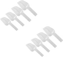 2sets Plastic Flour Shovel Versatile Ice Cube Scoop for Kitchen Supermarkets Bars for Flour Candy Beans Dried Fruits and More 4pcs*2
