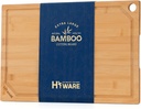 Hiware Extra Large Bamboo Cutting Board for Kitchen, Heavy Duty Wood Cutting Board with Juice Groove, 100% Organic Bamboo, Pre Oiled, 18" x 12"