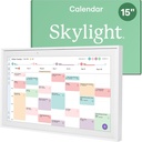 Skylight Calendar: 15-inch Wall Planner Digital Calendar & Chore Chart, Smart Touchscreen Interactive Display for Family Schedules – Wall Mount Included, Great for Organizing Your 2026 Calendar