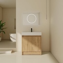 30 inch Bathroom Vanity with Sink, Bathroom Vanity Cabinet W/Resin Sink, Freestanding Single Sink Bathroom Vanities with Soft Close Doors& 1 Adjustable Shelf(036-IMO-M, 30x18)