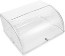 Mikinona Plastic Bread Box Roll Top Lid Airtight Storage Container for Homemade Bread Cookies and Pastries