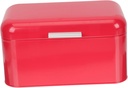 Iron Bread Box Metal Storage Container Retro Kitchen Organizer for Bread Snacks and Sundries Flat Bottom Design for Stability Stylish Red Finish
