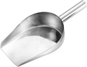 VALICLUD Stainless Steel Multi-Purpose Ice Scoop Shovel Flat Base Food Scoop for Rice Popcorn and Ice Cubes for Kitchens and Parties 1 Piece