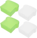4pcs Outdoor Bread Toast Storage Boxes Airtight Storage Containers Sealing Box