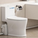 900W Macerating Toilet System, Upflush Toilet with Pump For Basement, 4 Inlets for Kitchen Laundry Sink Shower Bathtub Waste Water Transfer, 39.3ft Lifting Up, One Piece Full Skirted