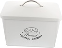 Iron Bread Box for Kitchen Countertop Vintage Style Metal Storage Container Lid Rustic Kitchen Organizing Box for Homemade Bread and Odor Design