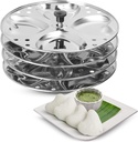 Stainless Steel Idli Stand | 4-Plates Idli | Idli Preparation | Supreme Quality Food Grade Idli Stand | Makes 16 Idlis (Heart Shape)