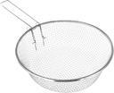 Metal Deep Fry Basket Strainer - 9 Inch - Stainless Steel Fries Cooking Strainers - Fryer Baskets With Handle