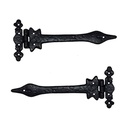 Adonai Hardware Haniel Black Antique Iron Strap T Hinge (9.5 Inch x 2 Pack) for Barn Doors, Gates, Kitchen Cabinets, Sheds, Wooden Box, Furniture, Cedar Chest and Trunks