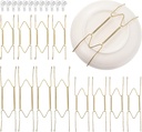 CLISPEED 12 Pieces Stainless Steel Plate Hangers for the Wall, Invisible Decorative Wire Plate Holders, Plate Hangers for Display, 6/8/10 Inch