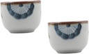 Alipis 2Pcs Floral Pattern Japanese Ceramics Sake Cups Elegant Design for Tea Spirits for Home Entertaining Gifting Beautiful Combination