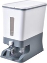 Cereal Dispenser, One-Click Rice Output, Multigrain Tank Cup Dry Rice Container Food Dispenser Sealed Grains Cans Grain Storage Tank for Storage,Grey