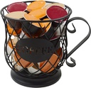Coffee Pod Holder Mug Shape Multi Use K Cup Holder Coffee Station organizer Storage Wire Basket Food Storage for Counter Coffee Bar Black