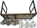 Ceiling Hanging Bar Unit Ceiling Shelf Wine Glass Holder for Bar Cellar Garage Restaurant Hanging Storage Shelving Kitchen Pot Pan Rack Cookware Hanger Flower Stand, Black (Size : 100x30x50cm)
