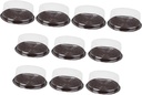 Amosfun 10Pcs Transparent Plastic Cupcake Boxes with Domed Lids Resealable Single Cake Pastry Holders for Party Desserts and Muffins