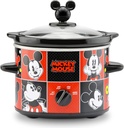 Disney Mickey Mouse 2-Quart Slow Cooker by Select Brands - Food Warmer for Dips, Soups & Other Dishes - Slow Cookers for Parties - Electric Kitchen Appliance for Entertaining and Serving