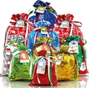 Diamerd 38PC Christmas Gift Bags with Tags & Ribbon Ties, Assorted Sizes for Xmas Holiday Present Wrapping & Festival Party Supplies-Small/Medium/Large