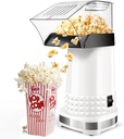Hot Air Popcorn Maker Machine, 1200W Fast Making Electric Popcorn Machine with Measuring Cup and On/Off Switch, BPA Free, Oil-Free, ETL Certified 90% High Popping Rate Popcorn Popper for Home, Party