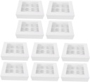Happyyami 10Pcs Cupcake Packing Box with Window Multi Functional Paper Bakery Box for Muffins Egg Tarts Desserts Material for Parties Events