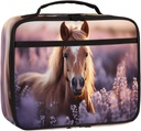 Horse 3d Kids Lunch Bag Insulated Lunch Box Reusable Lunch Tote Bag for Office, Work, School, Beach or Travel