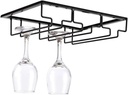 Wine Glass Hanging Stand Glass Cup Holder Wine Rack Black Organize Your Goblets at Home (three-slot)