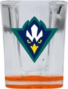 R and R Imports North Carolina Wilmington Seahawks 2 Ounce Shot Glass Square Orange Base Officially Licensed Collegiate Product 2-Pack