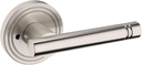 Baldwin 5138.PRIV 5138 Privacy Door Lever Set with 5047 Rose from The Estate Collection - Lifetime Satin Nickel