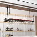Morden Wine Rack Hanging Wine Glass Rack Metal Hanging Wine Glass Rack Ceiling Decoration Shelf for Bar Restaurants Kitchen or Wine Cellar Storage/60 * 30Cm