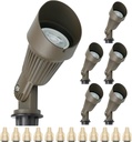 Lumina Lighting® 4W Landscape lighting 12V Landscape Lights Low Voltage Landscape Spotlights Warm White Waterproof Outdoor Replaceable LED Bulb for Garden, Lawn, Porch, Patio and Yard (Bronze, 6-Pack)