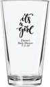 Personalized Color Printed Pint Glass - It’s a Girl - Black - 144 pack