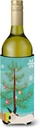 Caroline's Treasures BB9334LITERK California White Rabbit Christmas Wine Bottle Hugger, Teal Bottle Cooler Sleeve Hugger Machine Washable Collapsible Insulator Beverage Insulated Holder