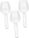 3pcs Heavy Duty Acrylic Ice Scoop Set Multi-Functional Food Scoop for Flour Rice and Cereal Ergonomic Handle for Kitchen and Party Use