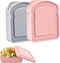 1Pc Random Color Cute Sandwich Containers With Lids, Sandwich Box Food Storage Toast Shape Holder Plastic for Lunch, Sandwich Keeper for Adults Prep Microwave Food Containers