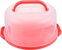 Garneck Reusable Thickened Plastic Cake Box Lid Portable and Lightweight Cake Carrier for Cupcakes Pastries and Party Storage Orange for Outdoor and Gift Use