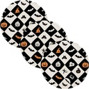 3 Pcs Absorb Water Hot Pan Holder for Crock Pot Halloween White Skeleton 15in Polyester-Cotton Thread Weave Kitchen Aid accesorios para mesa de comedor