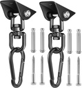Porch Swing Hanging Kit, 360°Rotating 1200 lb Capacity Hanger for Porch Swing, Hammocks, Swing Chair (2 Pack)