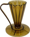 CAFEC Pour-Over Flower Dripper DEEP 27 Clear Brown | FDD-27CBR