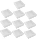 10pcs Window Dessert Boxes Cake Cookie Pastry Containers Window Cake Carrier Party Supplies