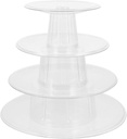 Cake Carrier Macaron Tower Stand Round Cake Stand 4 Tier Dessert Cupcake Stand Cookie Tray Cake Display Rack Dessert Serving Tower for Wedding Shower Birthday Party Decor Shelf Bracket