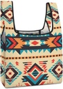 Collapsible Shopping Bag, Native American Print Lightweight Shopping Bag Foldable Tote Bag Spacious Shopping Bag Reusable Grocery Bag
