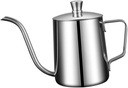 304 Stainless Pot with Lid Mini Hand Drip Kettle for Home Brewing Durable Water Kettle for Coffee Enthusiasts 1 Piece