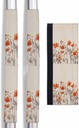 Vintage Flower Refrigerator Door Handle Covers Set of 2, Farmhouse Country Floral Leaf Orange Kitchen Appliance Covers Handle Decor Protector for Ovens Dishwashers Microwave Ornaments