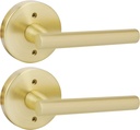 Haidms 2 Pieces Gold Dummy Door Handles, No-Turning Dummy Door Levers, Inactive Half Door Handle, Decorative Gold Door Handle for Closet