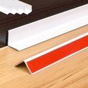 4Pack 48″ Decorative Metal Inside Corner Trim, Aluminum Peel and Stick Molding Trim for Walls, Baseboard, Ceiling, Backsplash Panel, Kitchen, Toilets, Bathroom, Tiles (48in×0.8in×0.8in,White)