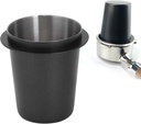 58MM Coffee Dosing Cup, Stainless Steel Coffee Machine Accessory Dosing Tool with Ergonomic Handle for Espresso Machine Grounds Barista Home Use (black)