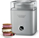 Cuisinart Ice Cream Maker Machine, 2-Quart Ice Cream, Sorbet and Frozen Yogurt Machine, Fully Automatic Double-Insulated Freezer Bowl Makes Frozen Desserts in Under 30 Minutes, ICE30BCP1, Silver