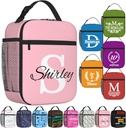 Custom Lunch Bag for Women Men Personalized Lunch Box with Name Text Photo Customized Reusable Insulated Lunch Tote Bag Gift for Office Work Picnic Travel