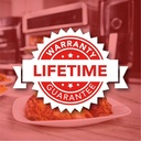 Aria Air Fryers 2Qt Retro Style Ceramic Build, Small Compact Size Airfryer, Easy Clean & Dishwasher Safe, Ceramic Nonstick Teflon Free Small Convection, Red/Black Trim & Basket Handle